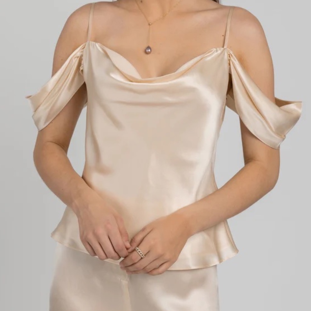 L’AGENCE Ellington Silk Draped Camisole